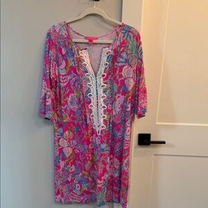 Lilly Pulitzer Vibrant Pink and Blue Mini Dress